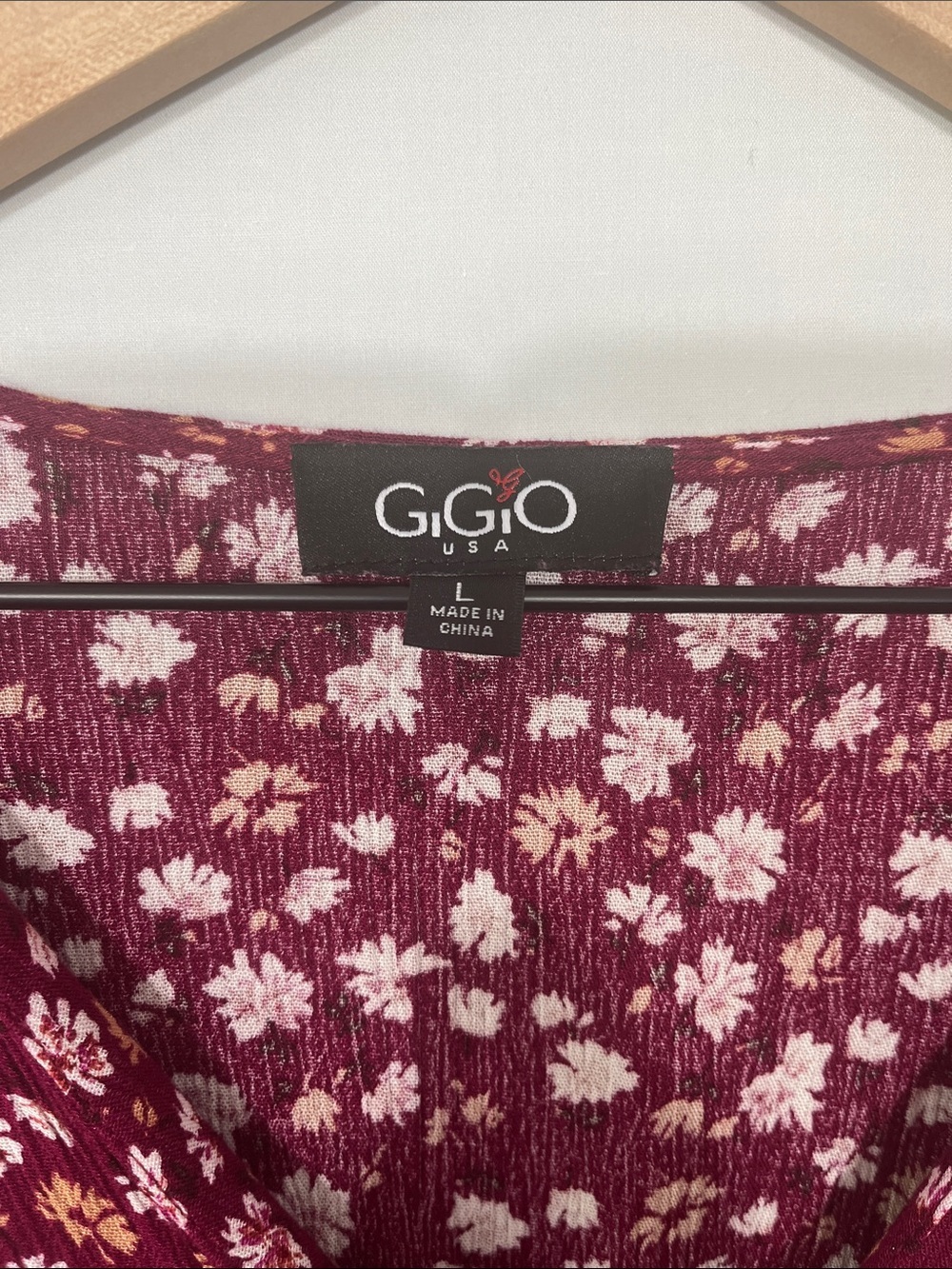 GIGIO Burgundy and Pink Asymmetrical Patchwork Dress - Picture 3 of 9